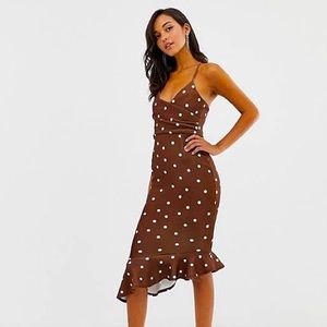 ASOS scuba cami pephem midi dress in polka dot 14